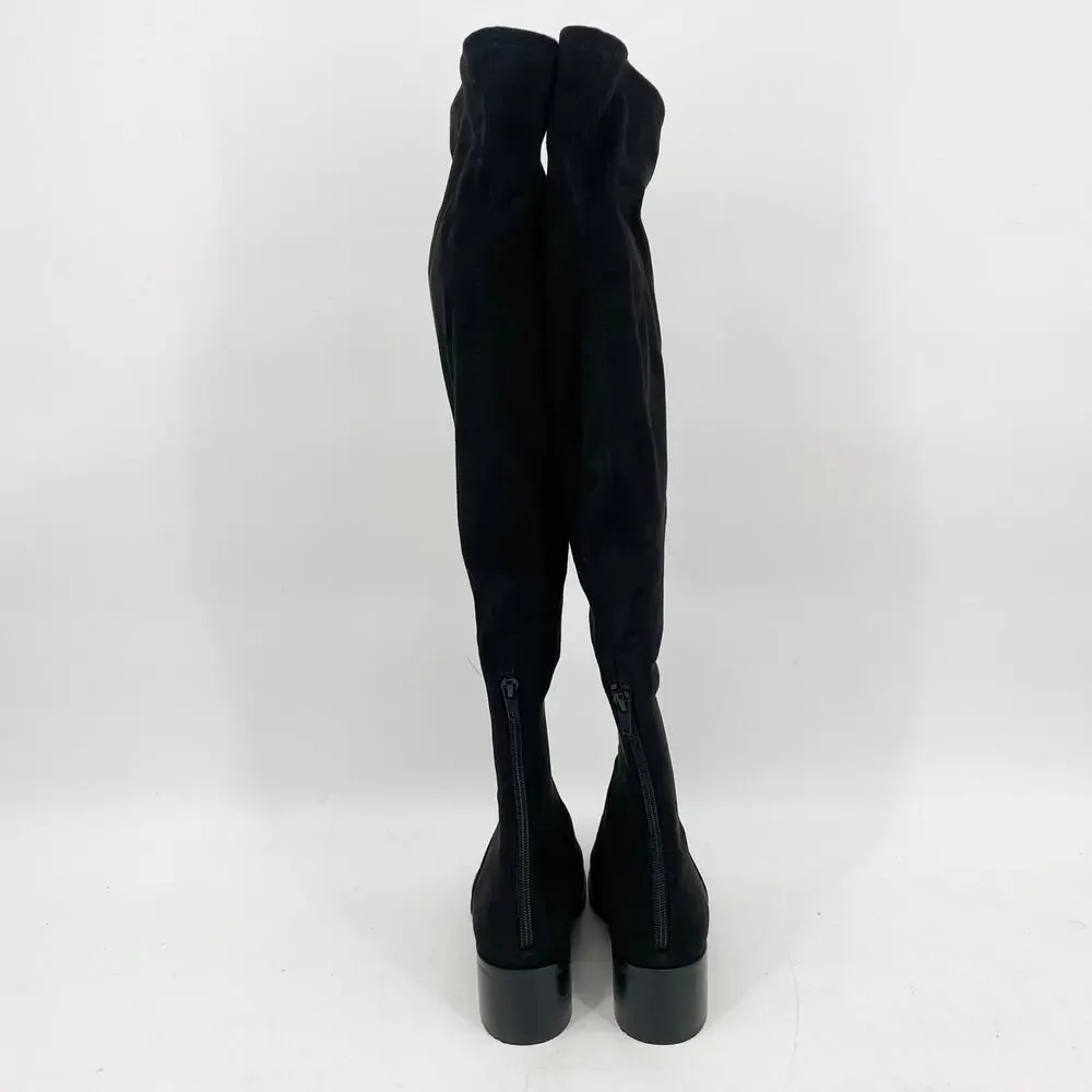Steve Madden Women's Georgette Over the Knee Boots Size 8 Black Pull On NIB